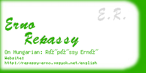 erno repassy business card